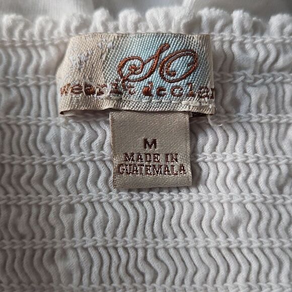 SO White Smocked Tube Top Pre Loved Size Medium - Picture 2 of 7